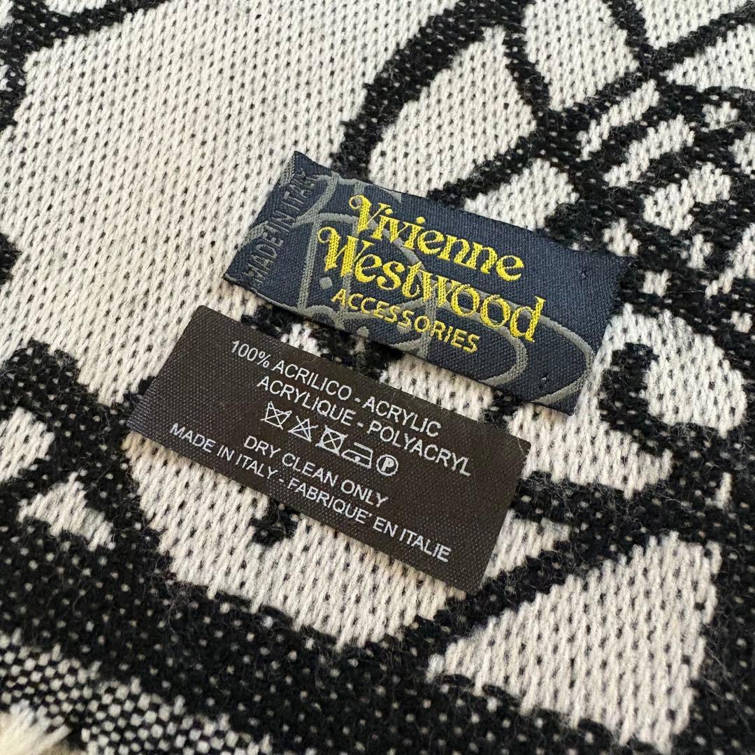 美品　Vivienne Westwood イタリア製 オーブ総柄マフラー