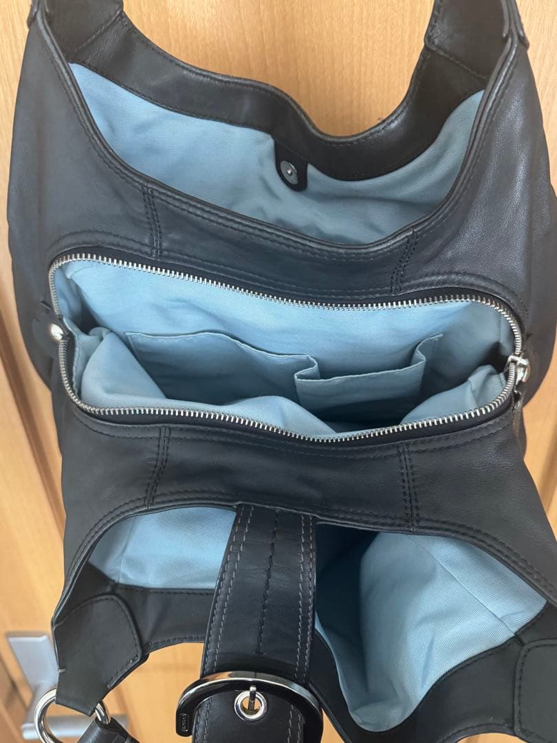 美品　コーチ ワンショルダーバッグ ソーホー ブラック レザー