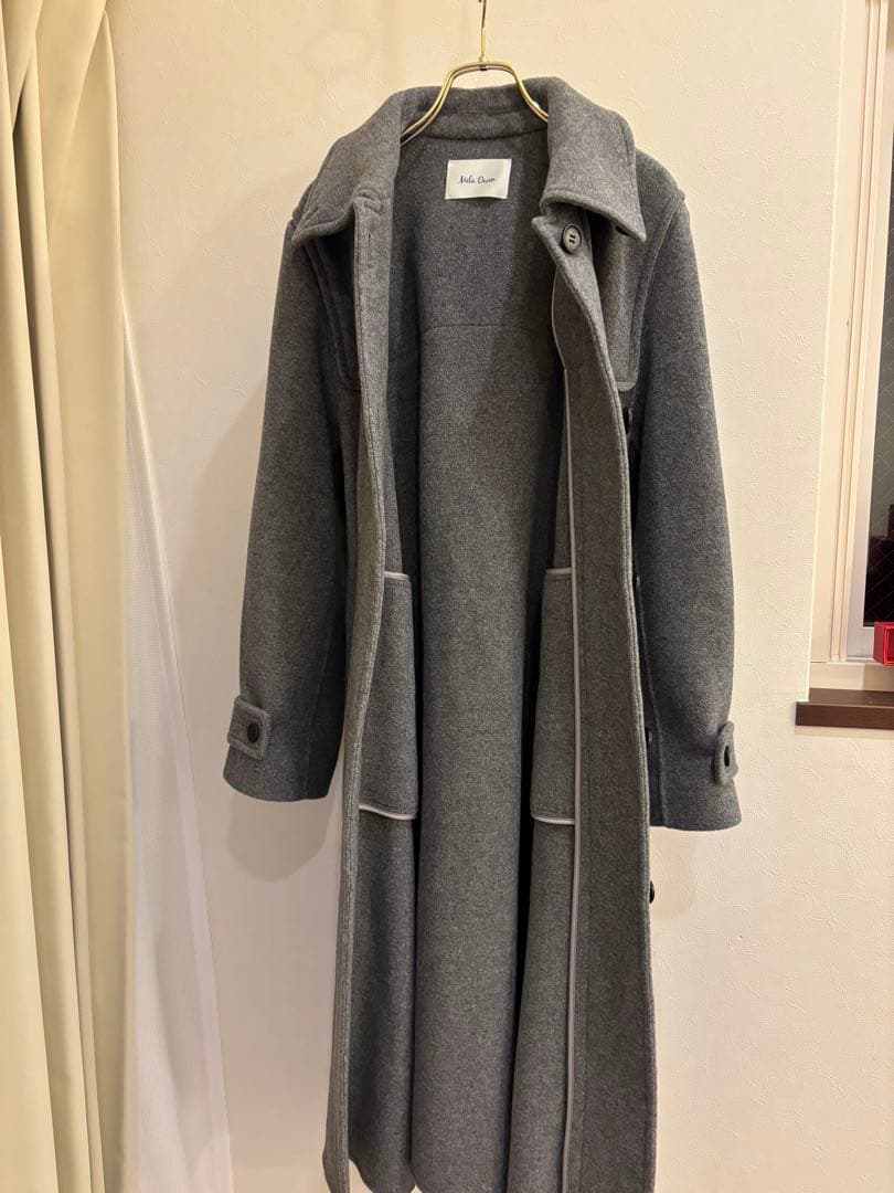 ミラオーウェン　コート　ウール　ロングリバーコート　チェスター　トレンチ