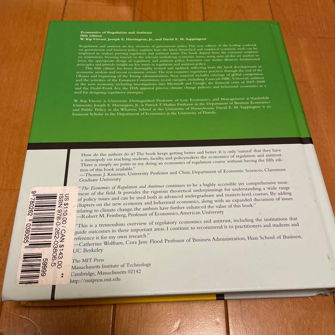 ビジネス・経済 Economics of regulation and antitrust