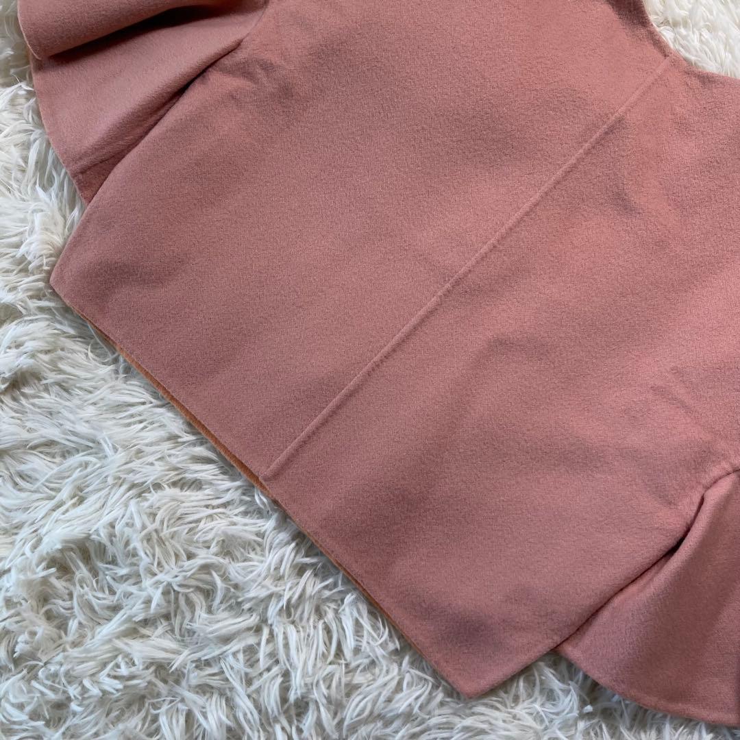 極美品 フェンディ ミンク×フォックスファーコサージュ ケープ ジャケット