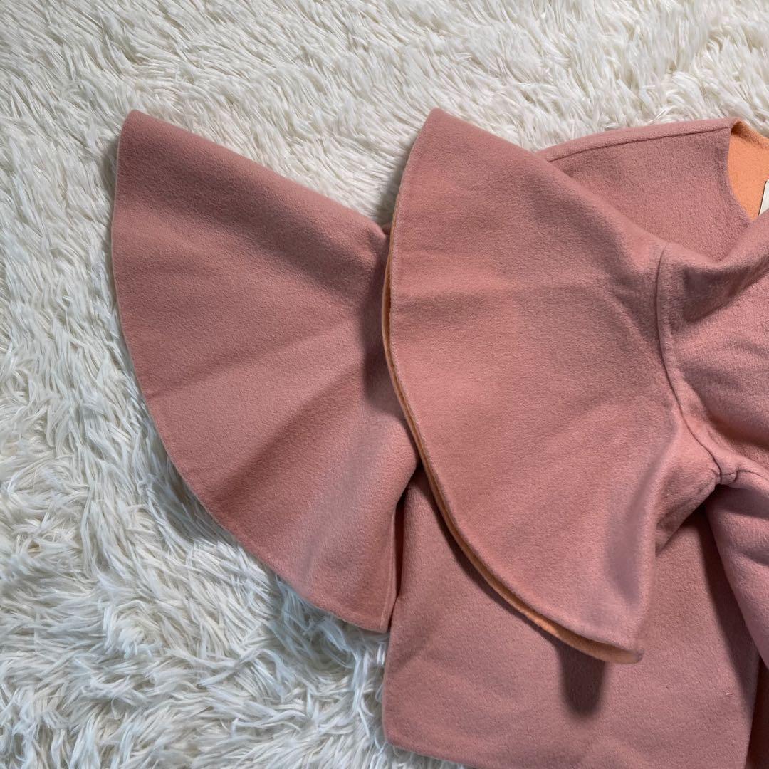 極美品 フェンディ ミンク×フォックスファーコサージュ ケープ ジャケット