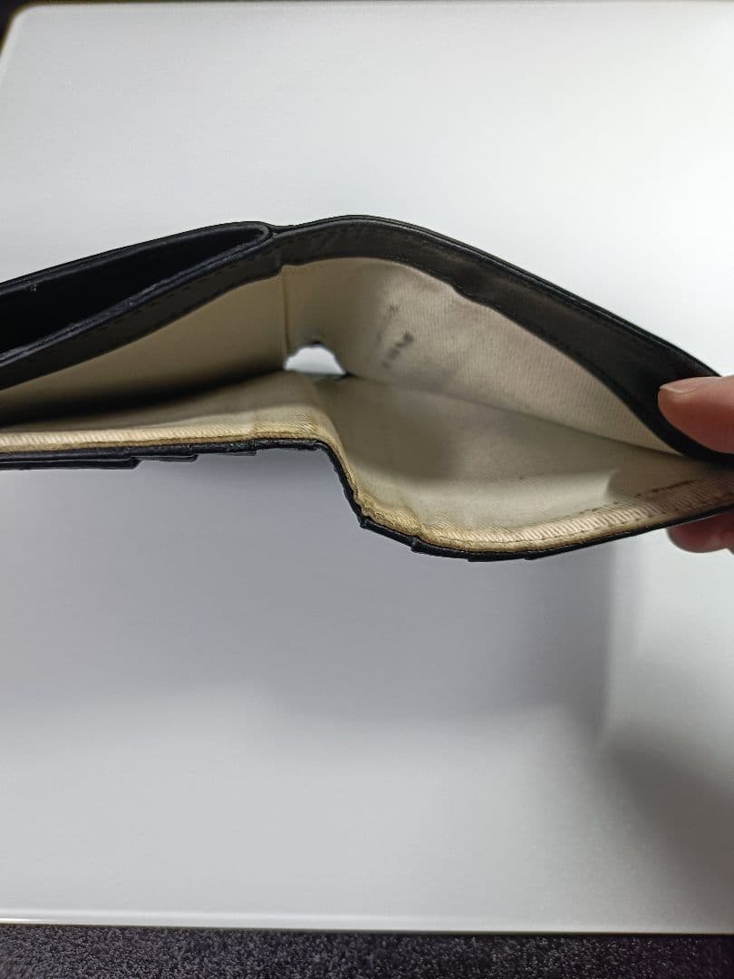 Maison Margiela レザー ペイント ロゴ 二つ折り 財布