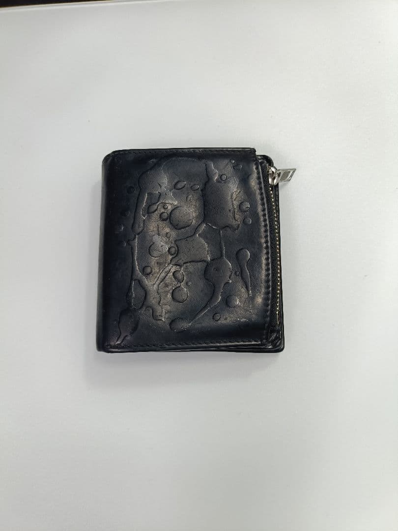 Maison Margiela レザー ペイント ロゴ 二つ折り 財布