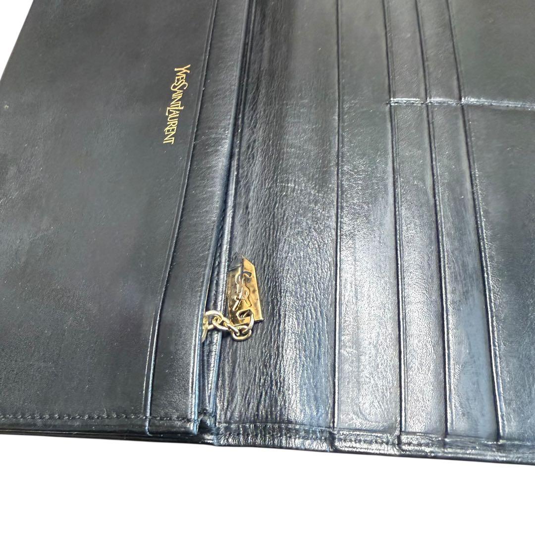 イヴサンローラン 長財布 フラップウォレット カサンドラ YSLロゴ 男女可能