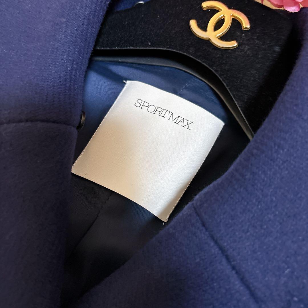 2023年モデル☆スポーツマックス ピーコート 2way 女優襟 リブニット