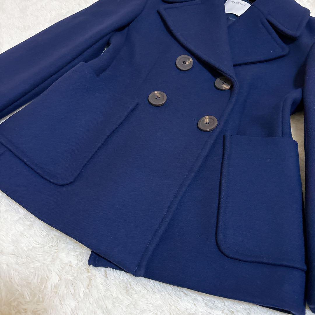 2023年モデル☆スポーツマックス ピーコート 2way 女優襟 リブニット