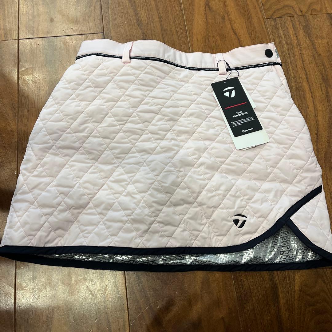新品　テーラーメイド　スカート　防寒ピンク
