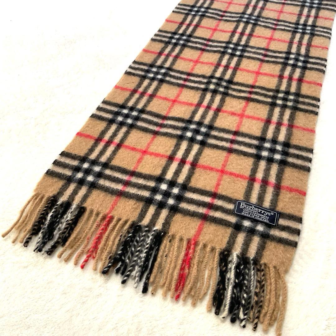 BURBERRY バーバリー マフラー ノバチェック カシミア100% 英国製
