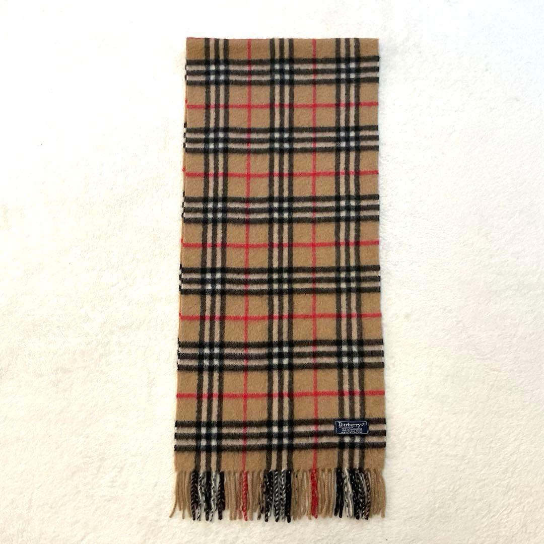 BURBERRY バーバリー マフラー ノバチェック カシミア100% 英国製