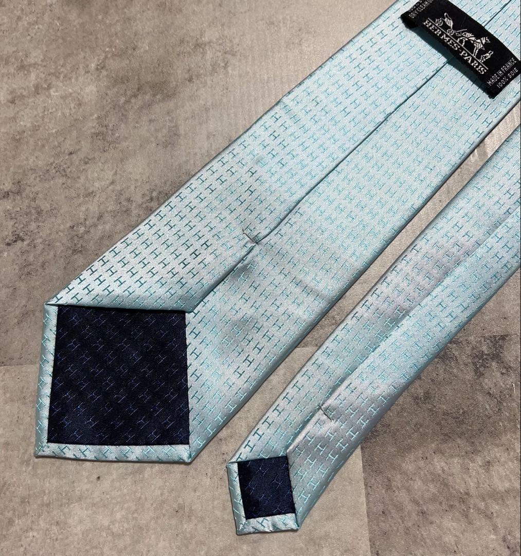 HERMES ネクタイ ハイブランド ファソネ ライトブルー