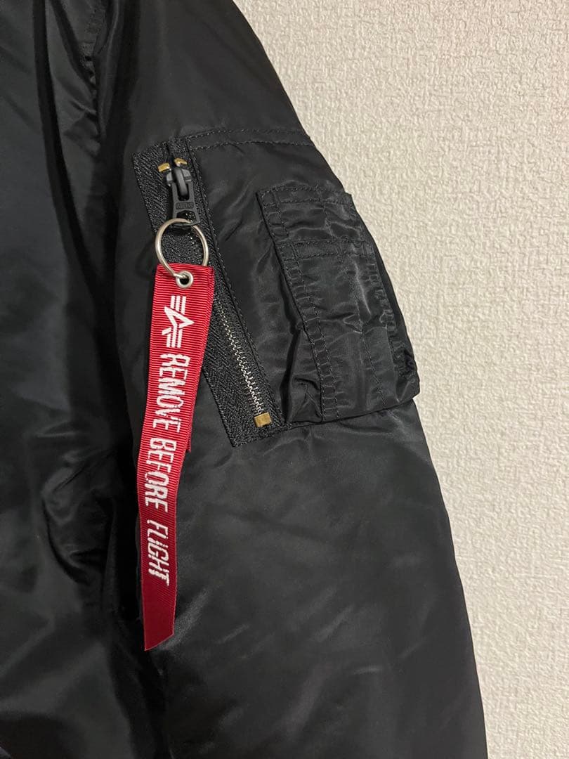 【美品】ALPHA アルファ MA-1 黒ブラック XL フライト ミリタリー