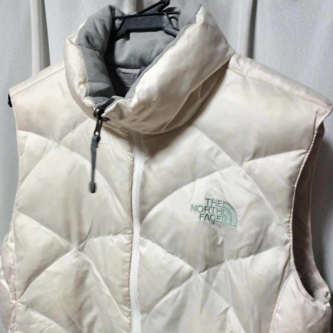 ノースフェイス レディース キルティング グースダウン ベスト Mドローコード有