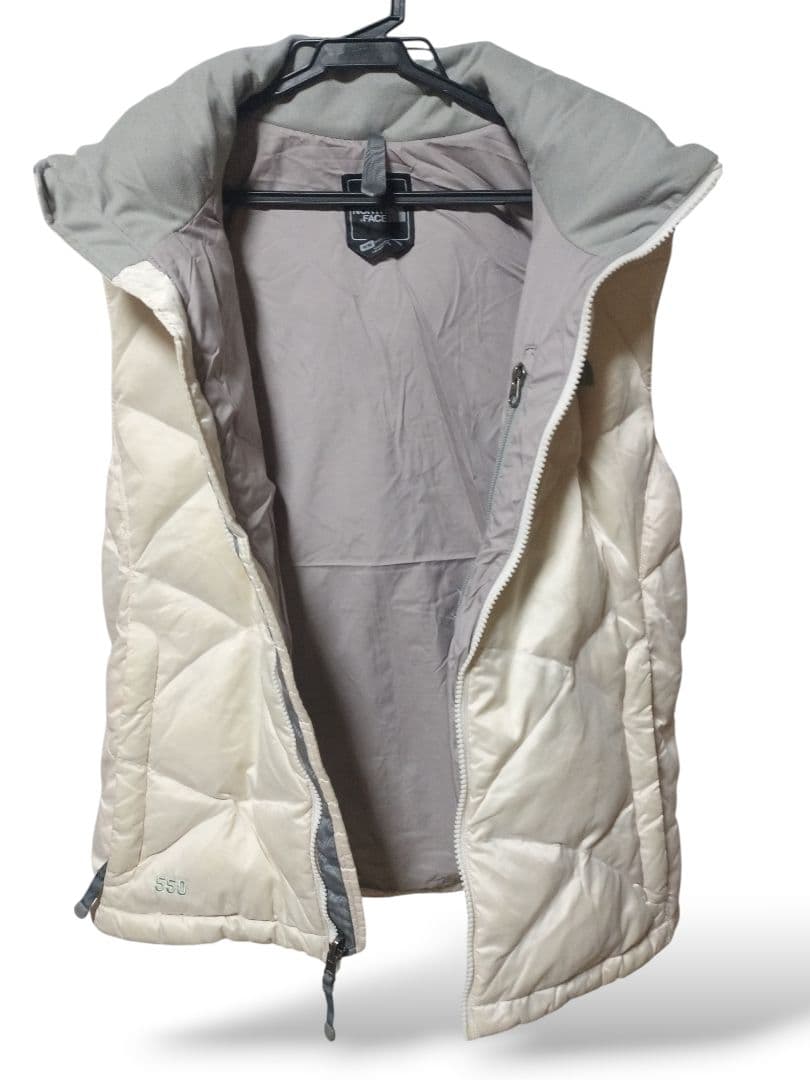 ノースフェイス レディース キルティング グースダウン ベスト Mドローコード有
