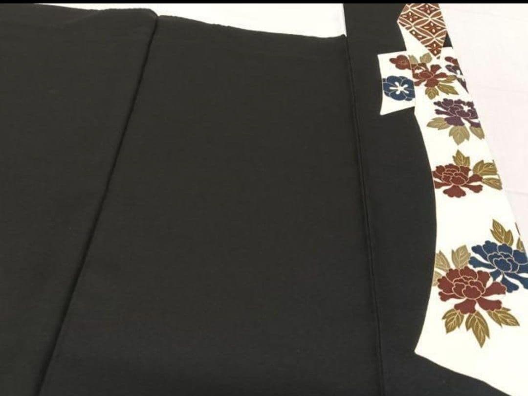 振袖　セット　正絹　成人式　古典柄　黒　長襦袢　袋帯