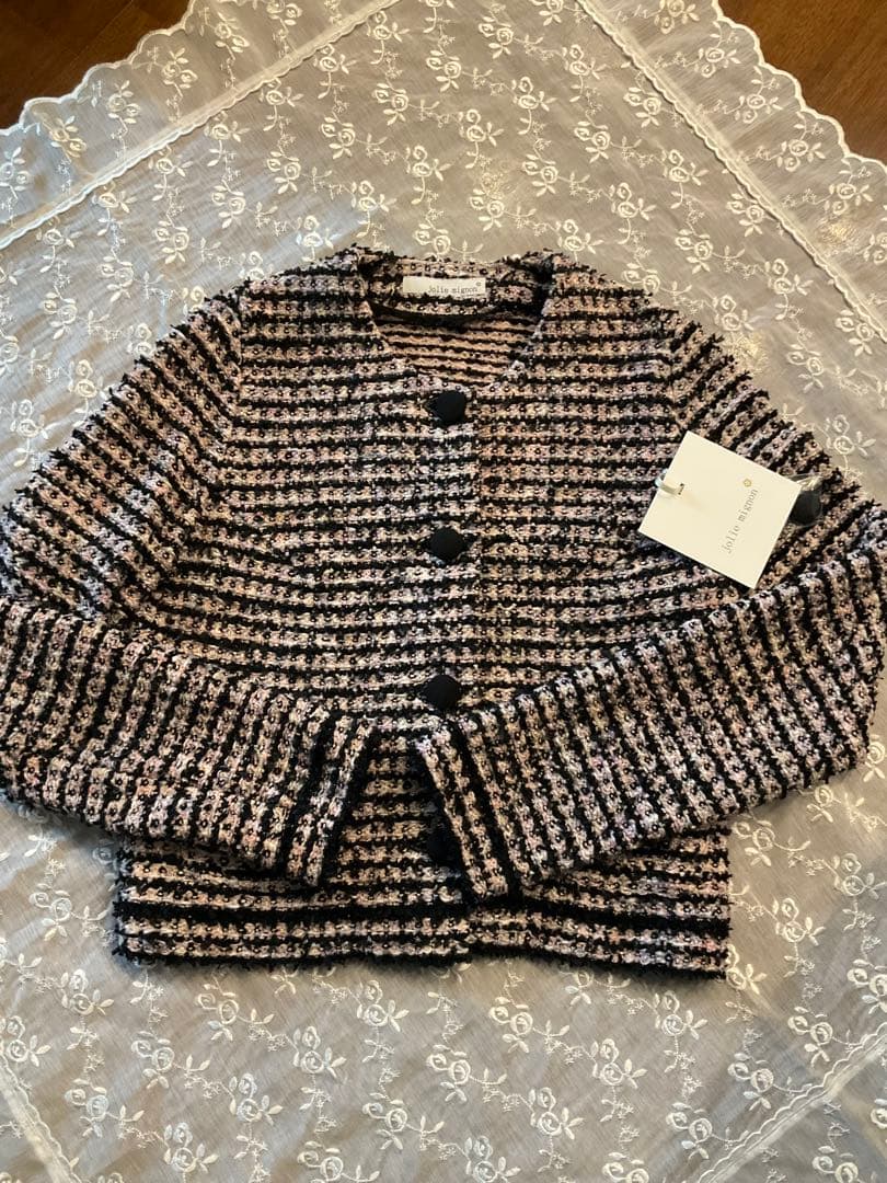 お値下げしました。新品未使用ジョリーミニョン★ニットジャケット