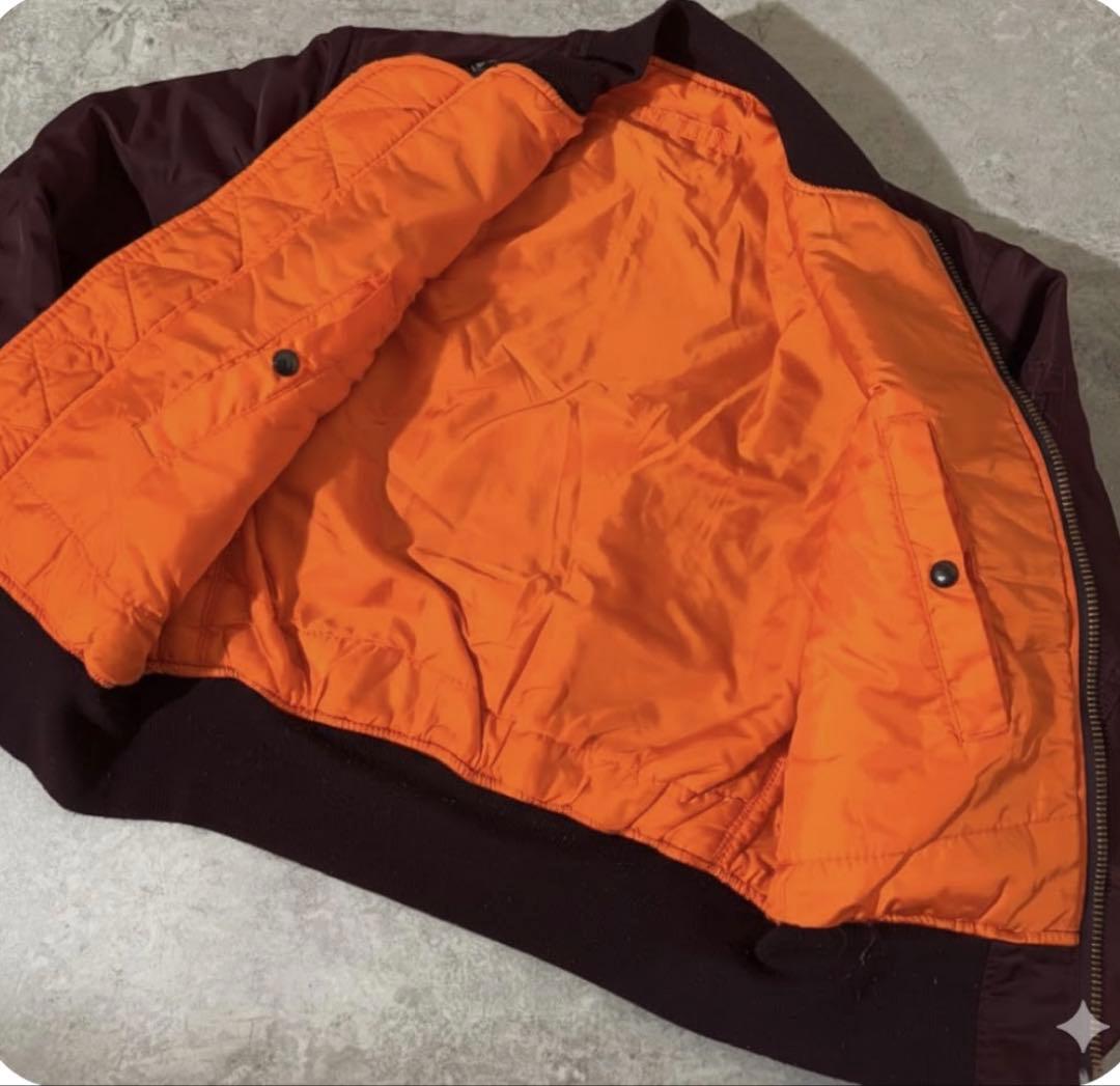 美品　ALPHAアルファ ma-1 フライトジャケット バーガンディ