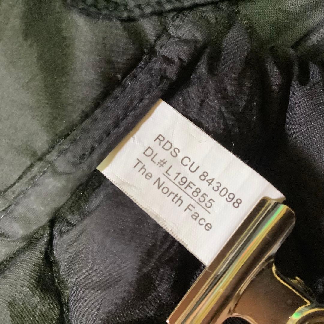 ノースフェイス ダウンベスト 550フィル 刺繍ロゴ ブラック 黒 XL