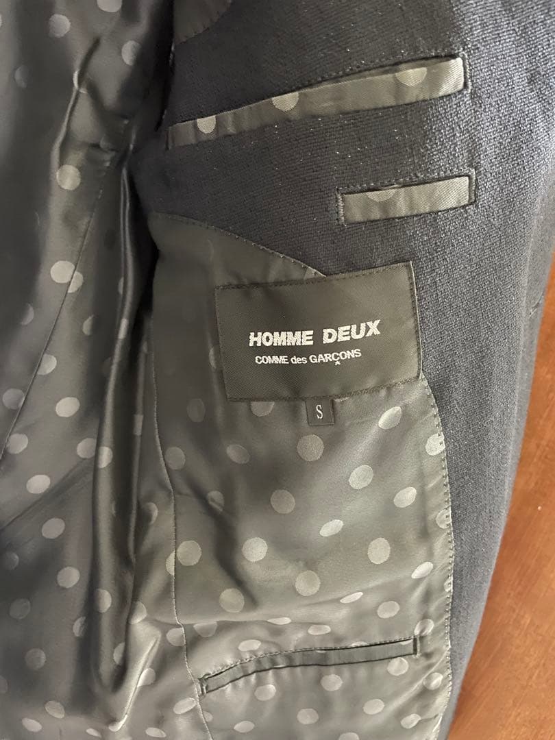 COMME des GARÇONS オムドゥ ネイビーストレッチスーツ Sサイズ