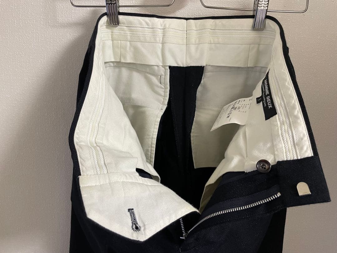 COMME des GARÇONS オムドゥ ネイビーストレッチスーツ Sサイズ