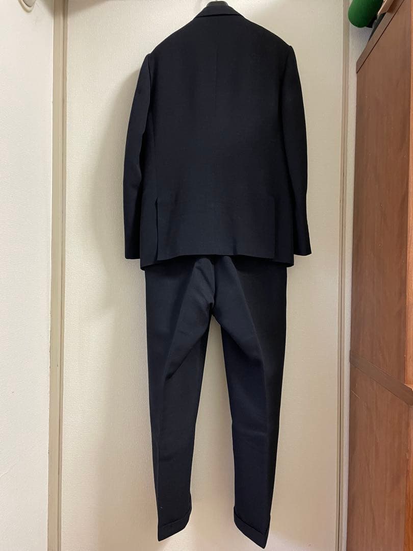 COMME des GARÇONS オムドゥ ネイビーストレッチスーツ Sサイズ