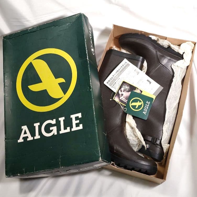 AIGLE レインブーツ BENYL M ブラウン 44