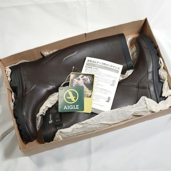 AIGLE レインブーツ BENYL M ブラウン 44
