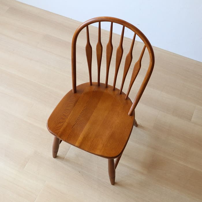 アンティーク 柏木工 ウィンザーチェア ナラ材 古家具 無垢材④