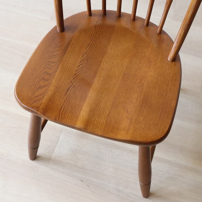 アンティーク 柏木工 ウィンザーチェア ナラ材 古家具 無垢材④