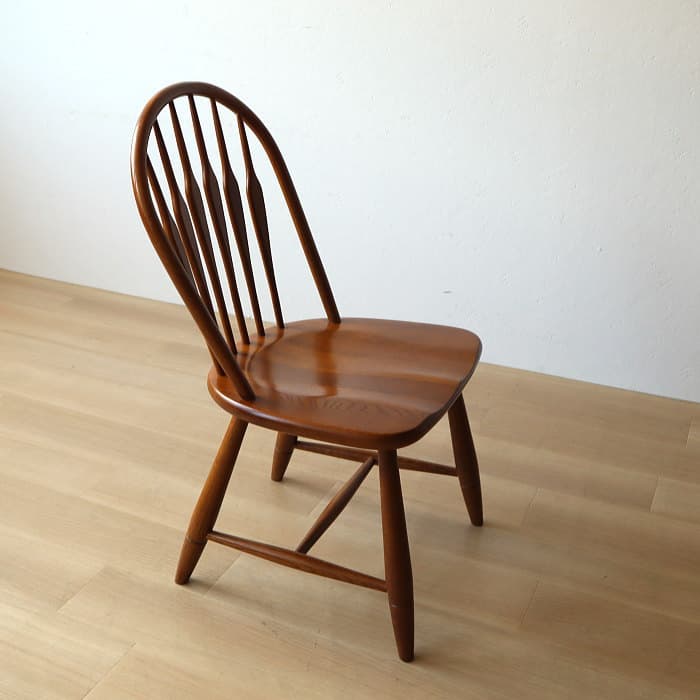 アンティーク 柏木工 ウィンザーチェア ナラ材 古家具 無垢材④