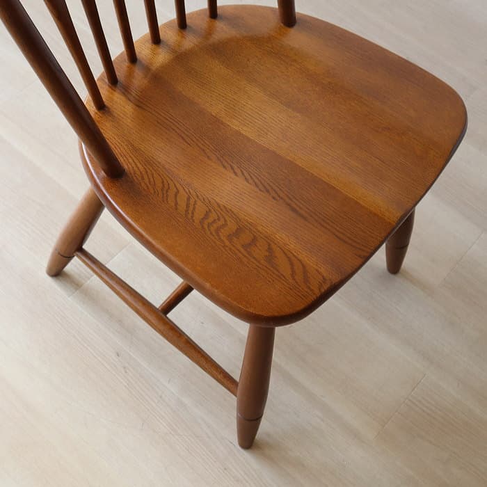 アンティーク 柏木工 ウィンザーチェア ナラ材 古家具 無垢材④