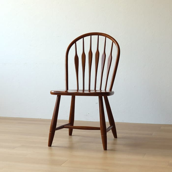 アンティーク 柏木工 ウィンザーチェア ナラ材 古家具 無垢材④