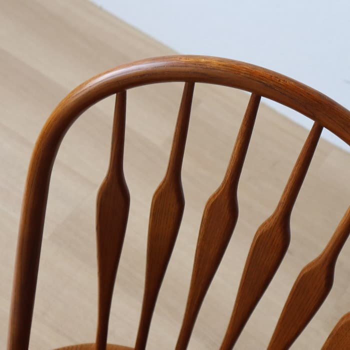 アンティーク 柏木工 ウィンザーチェア ナラ材 古家具 無垢材④