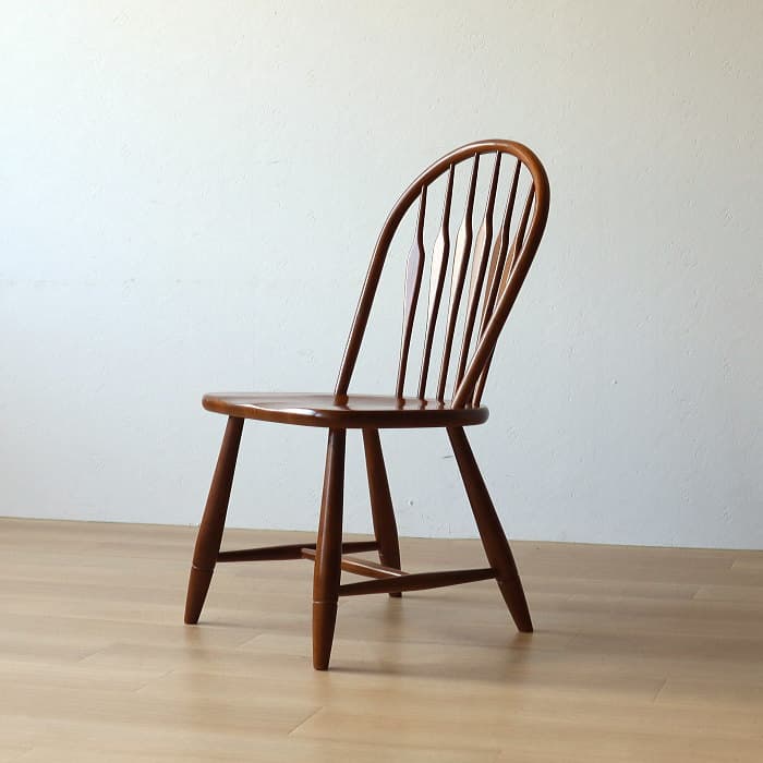 アンティーク 柏木工 ウィンザーチェア ナラ材 古家具 無垢材④