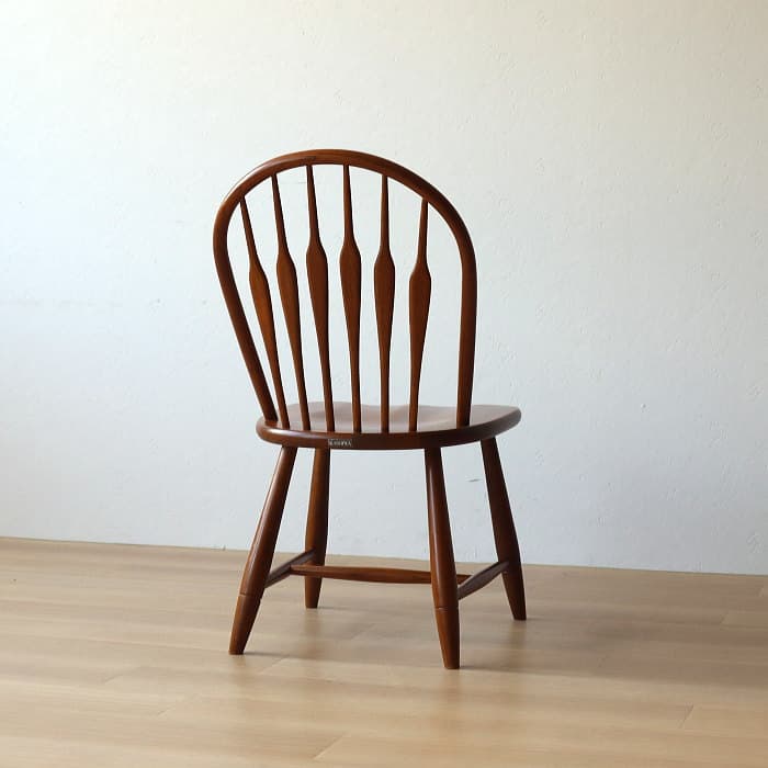 アンティーク 柏木工 ウィンザーチェア ナラ材 古家具 無垢材④