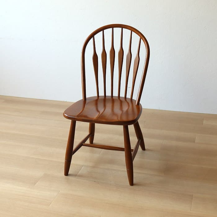 アンティーク 柏木工 ウィンザーチェア ナラ材 古家具 無垢材④