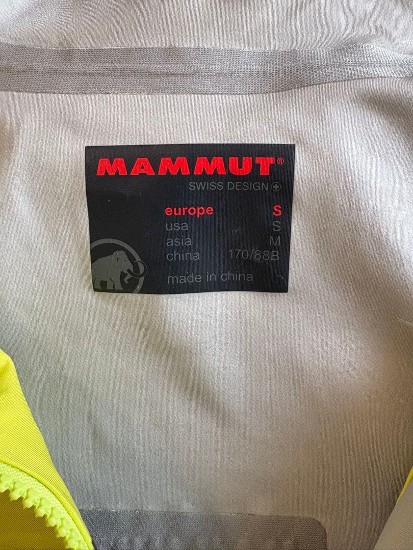MAMMUT 蛍光イエロー スノーボードウェア S