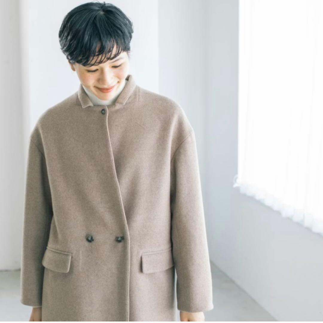 北欧暮らしの道具店　3WAYかろやかチェスターコート　ブラウン