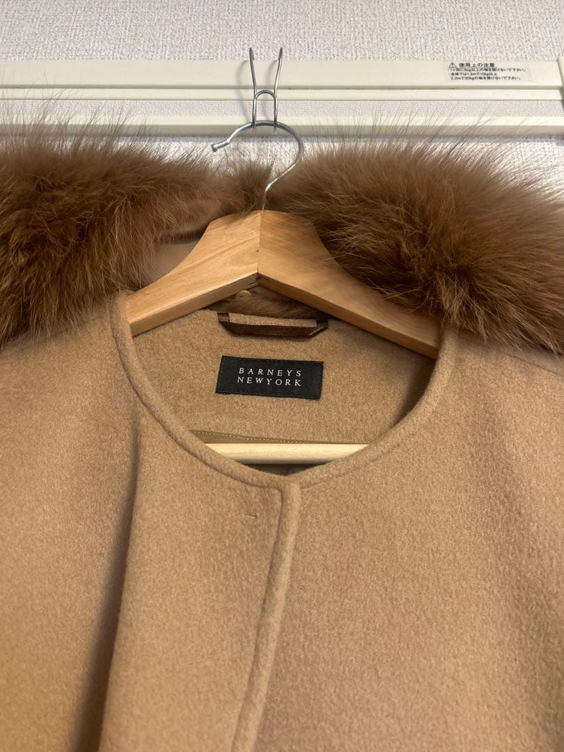 BARNEY'S NEW YORK ベージュ コート カシミヤ100%