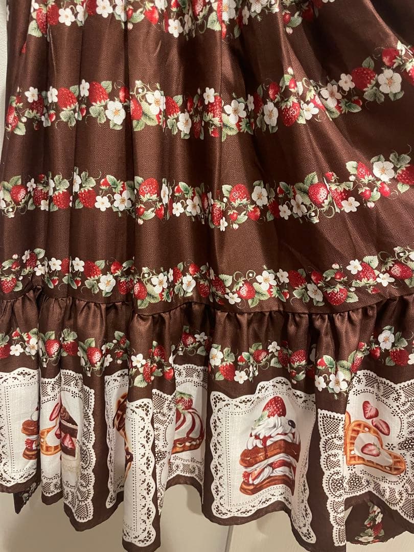 Chalmiereベイクドベリーロング丈ジャンスカ　ヘッドドレスセット