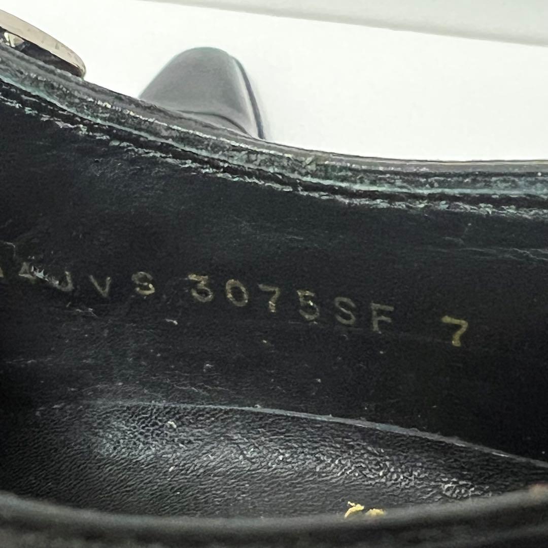 極美品✨️シェットランドフォックス 革靴 ダブルモンク ストラップ 黒 ストレート