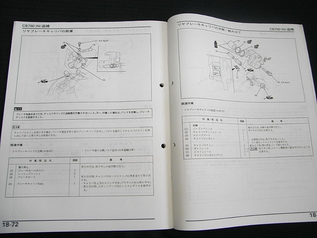 ホンダ CB750(RC39・RC42追補版［N］） サービスマニュアルセット