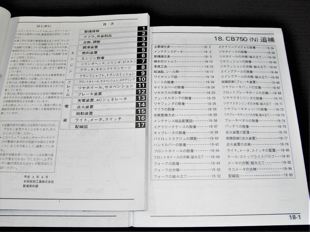ホンダ CB750(RC39・RC42追補版［N］） サービスマニュアルセット
