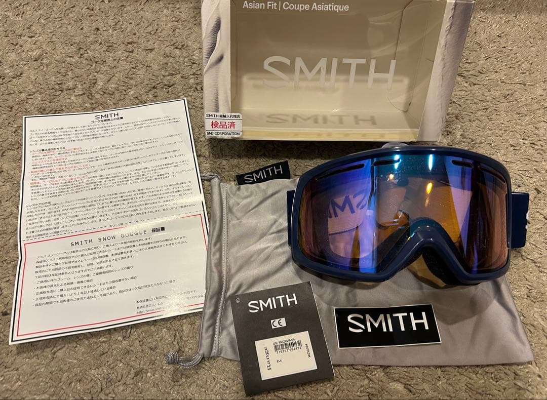 新品未使用品SMITHゴーグルRangeネイビーブルーセンサーミラー国内正規品
