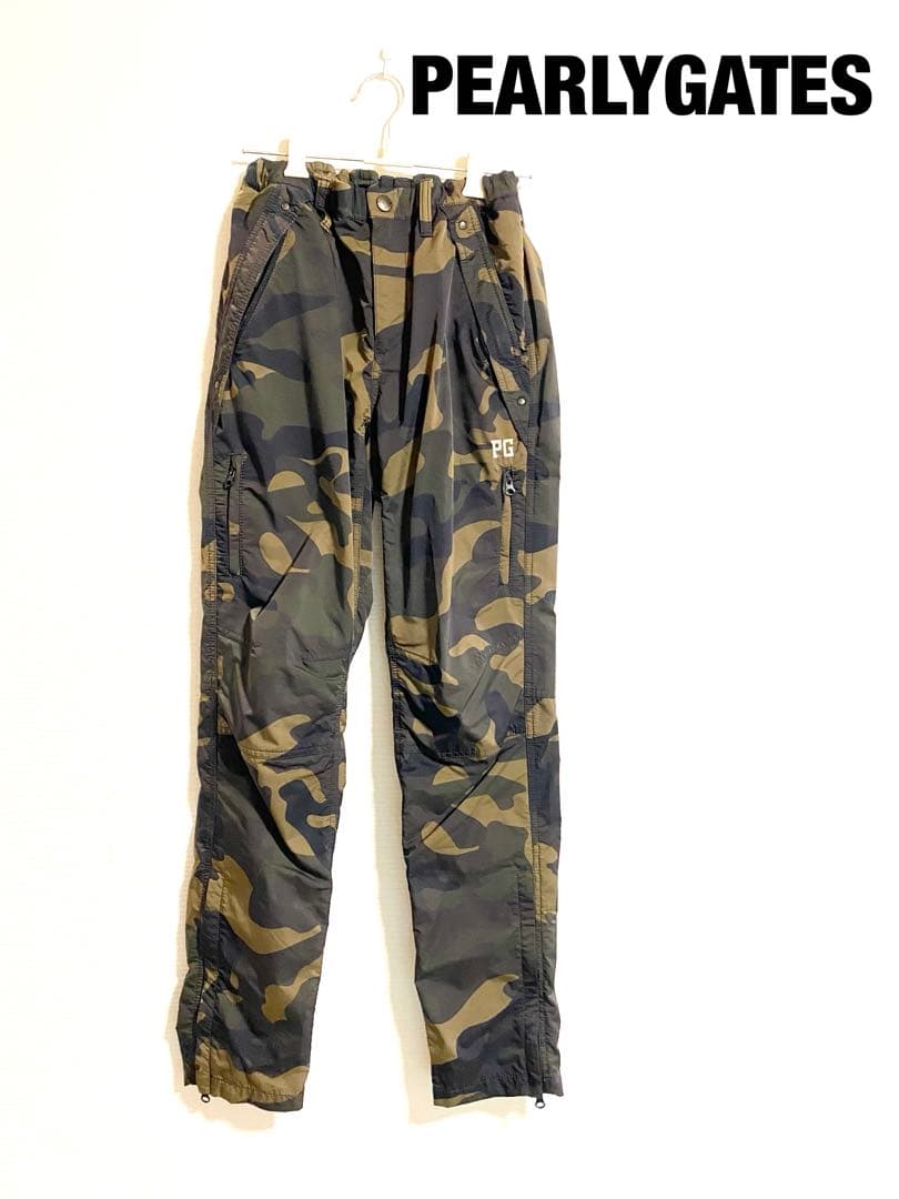 値下げ！【美品！】PEARLY GATES 迷彩 カモフラ 防寒 蓄熱 パンツ
