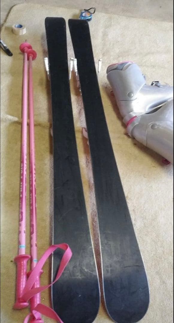 初心者向け　子供　スキーセット 板110cm & 靴19.5cm