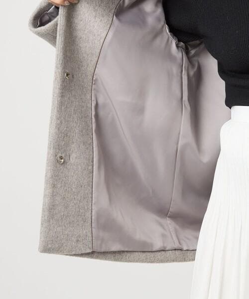 green label relaxing アンゴラビーバー ノーカラー コート