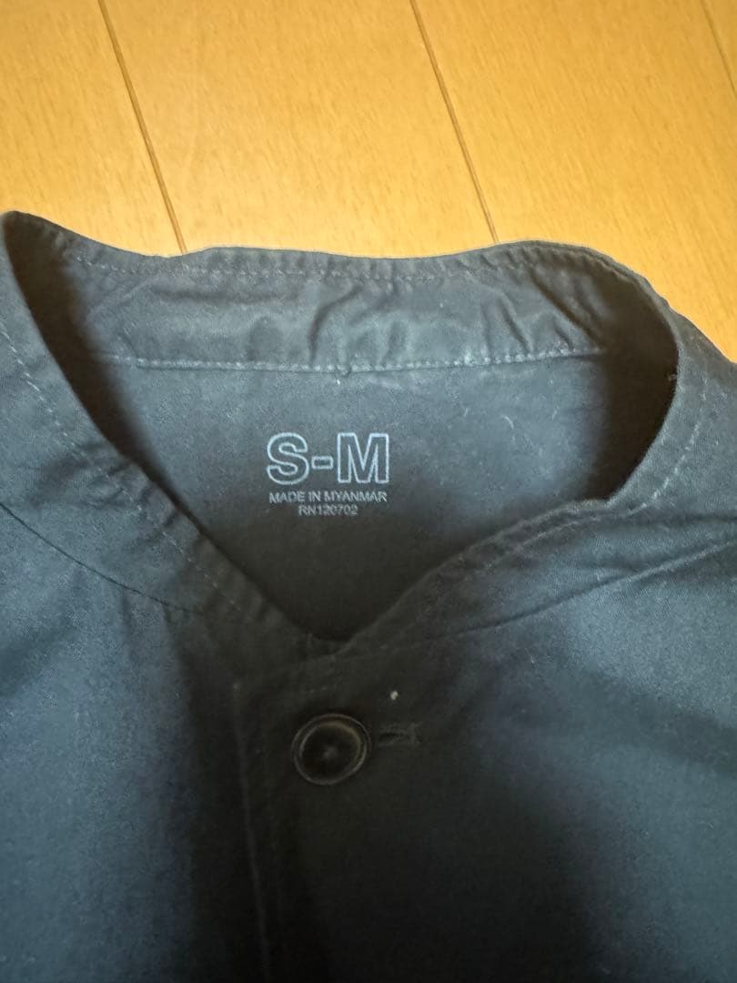 MUJI Labo 撥水高密度織りスタンドカラージャケット S-M ブラック