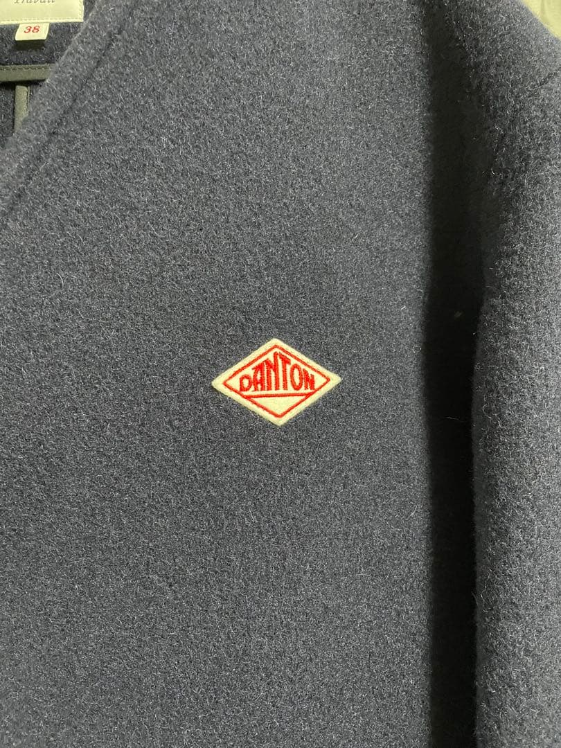 DANTON ネイビー ウールコート サイズ38