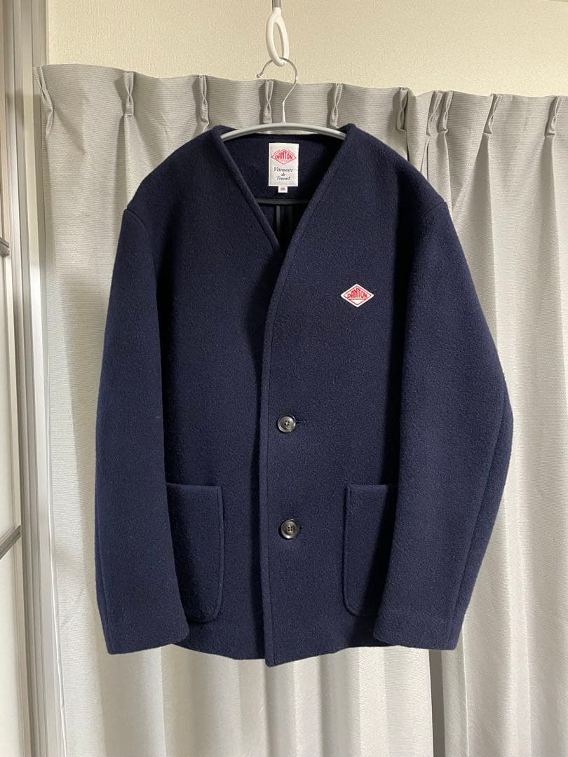 DANTON ネイビー ウールコート サイズ38
